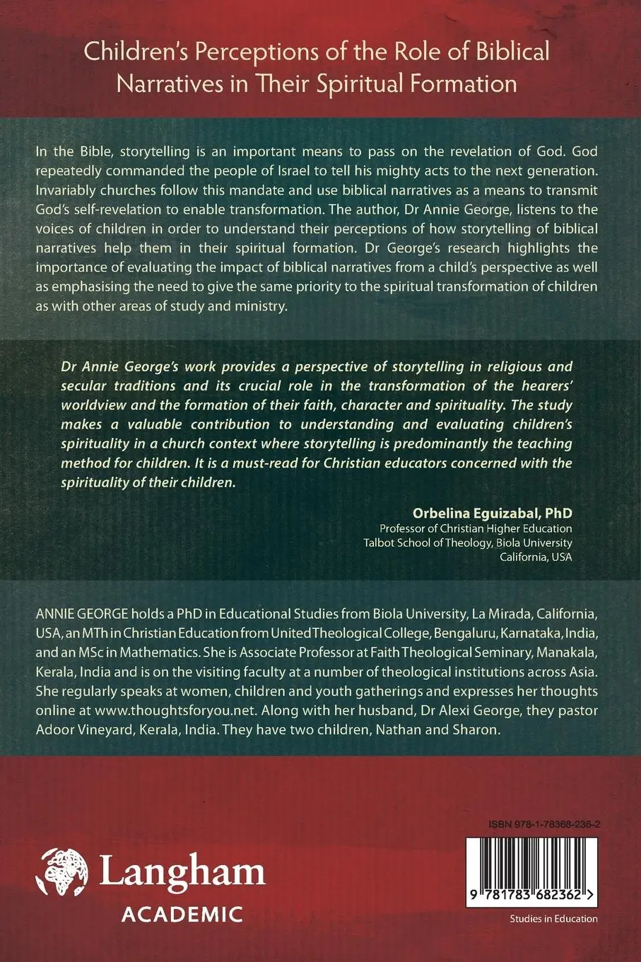 Rückseite: 9781783682362 | Children's Perceptions of the Role of Biblical Narratives in Their...