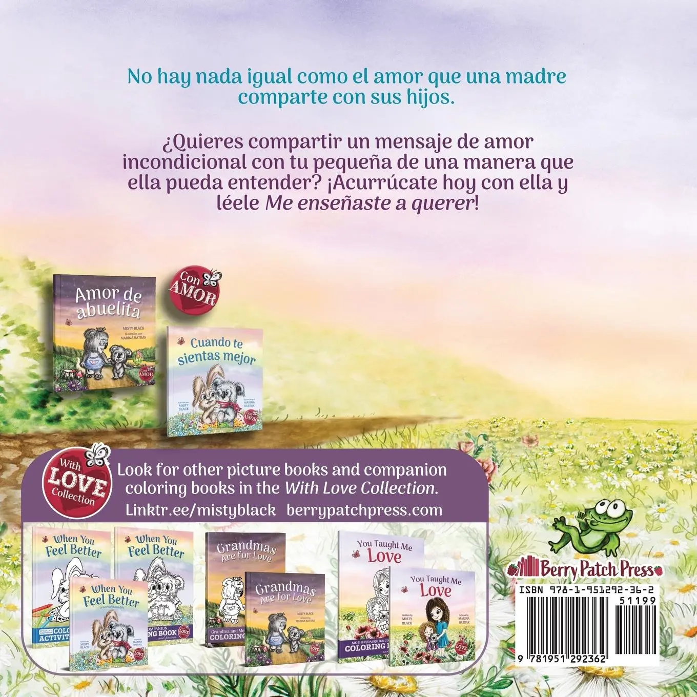 Rückseite: 9781951292362 | Me enseñaste a querer | You Taught Me Love (Spanish Edition) | Buch