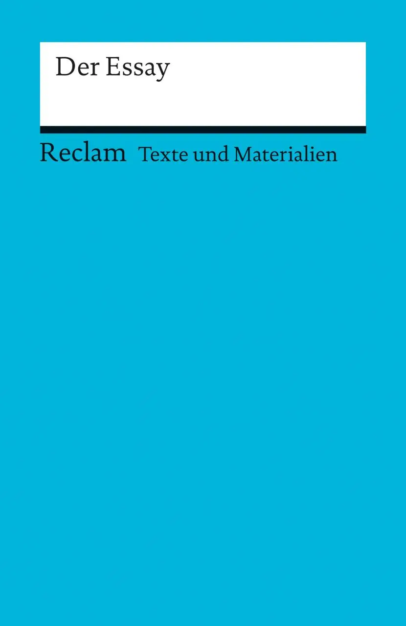 Cover: 9783150152362 | Der Essay | Texte und Materialien für den Unterricht | Ralf Kellermann