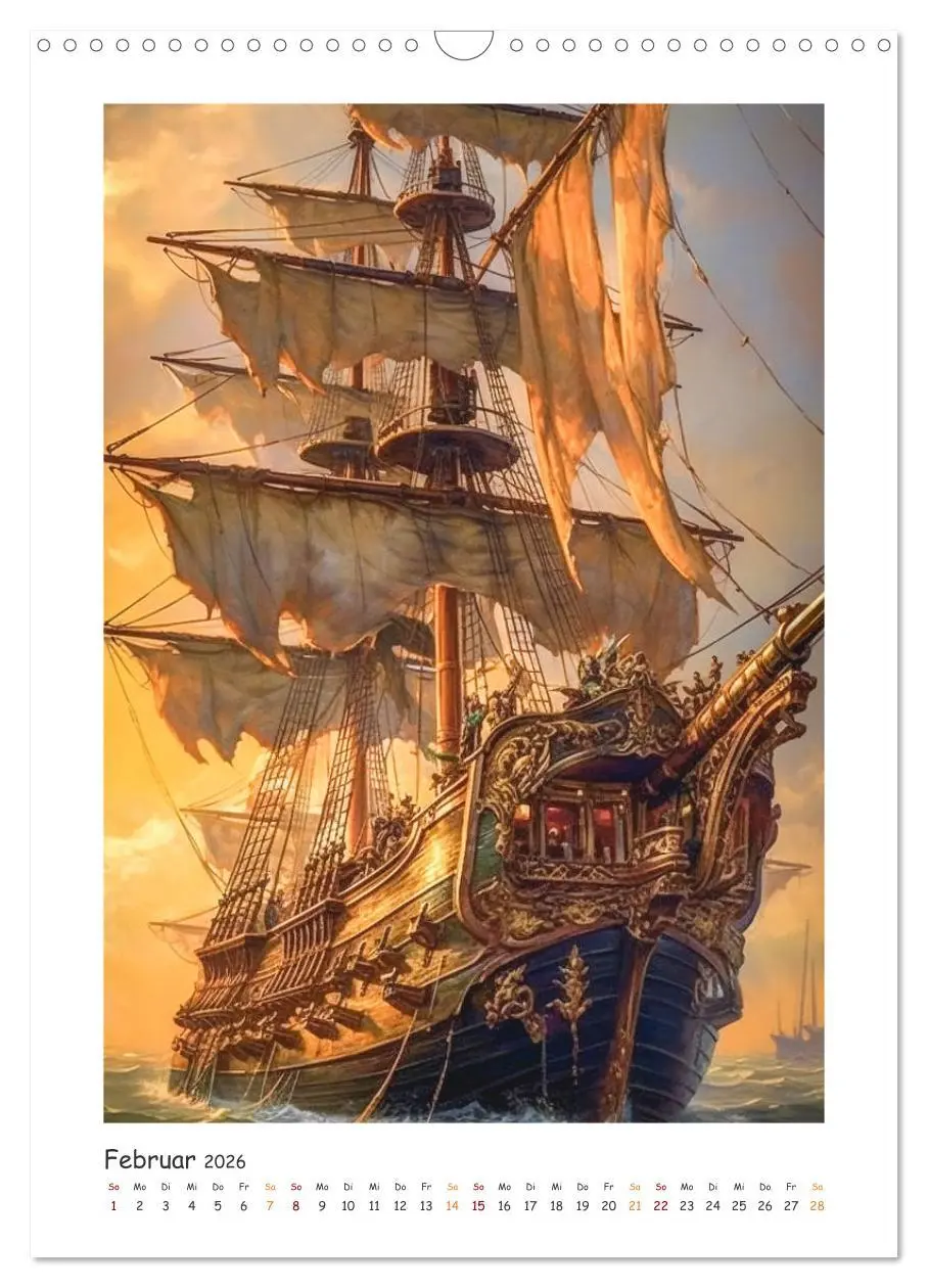 Bild: 9783516312362 | Piratenschiffe (Wandkalender 2026 DIN A3 hoch), CALVENDO...