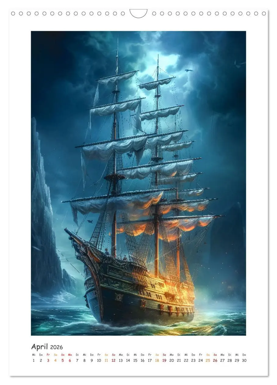 Bild: 9783516312362 | Piratenschiffe (Wandkalender 2026 DIN A3 hoch), CALVENDO...