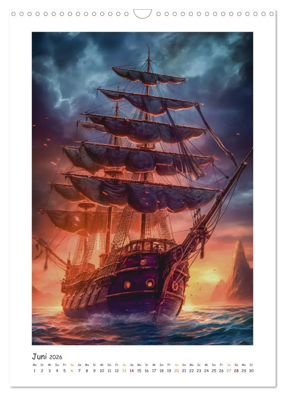 Bild: 9783516312362 | Piratenschiffe (Wandkalender 2026 DIN A3 hoch), CALVENDO...
