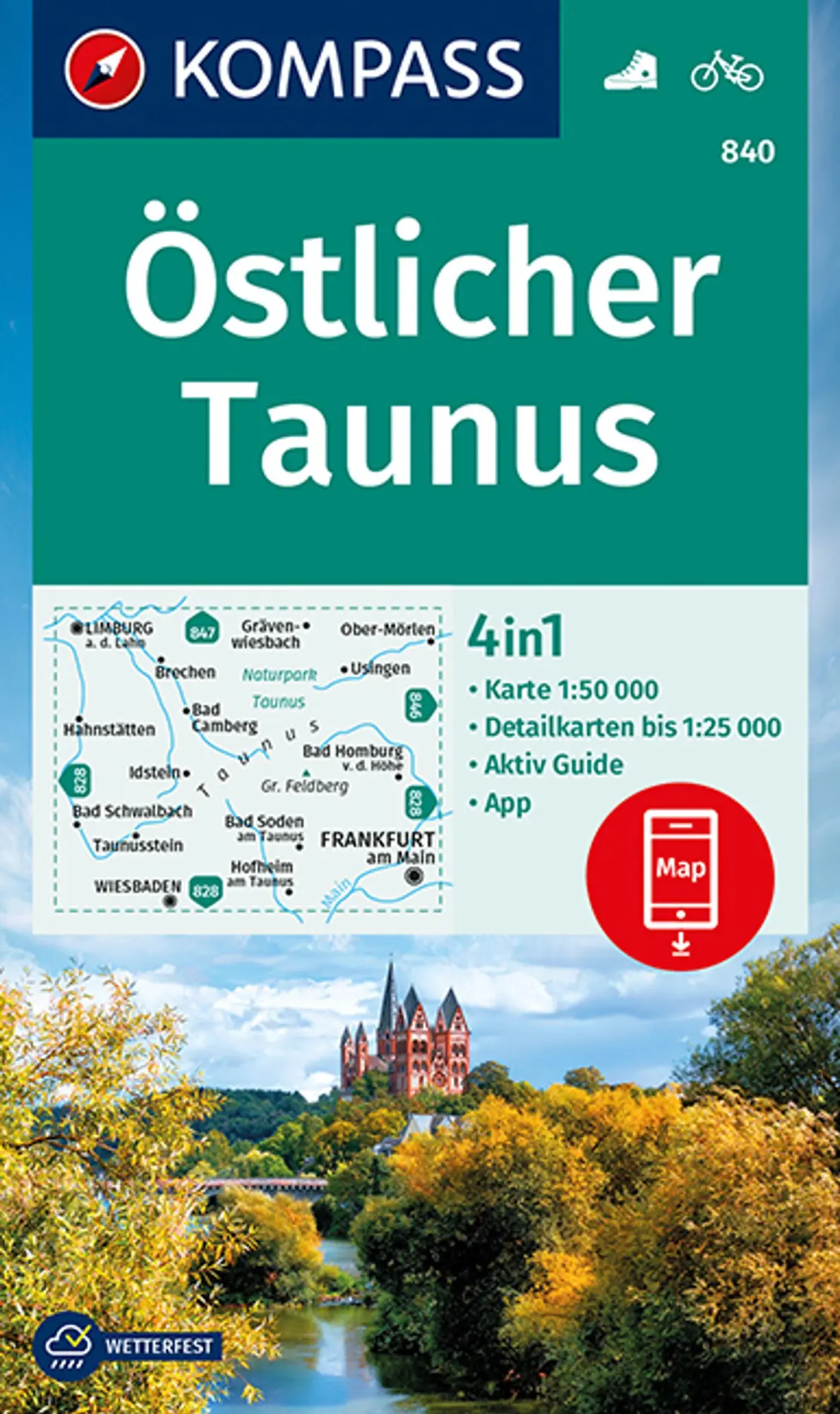 Cover: 9783991212362 | KOMPASS Wanderkarte 840 Östlicher Taunus 1:50.000 | GmbH | 1 S. | 2021