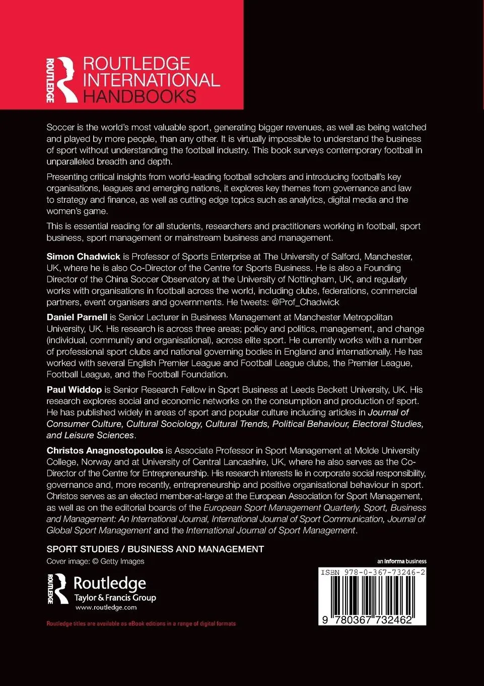 Rückseite: 9780367732462 | Routledge Handbook of Football Business and Management | Taschenbuch
