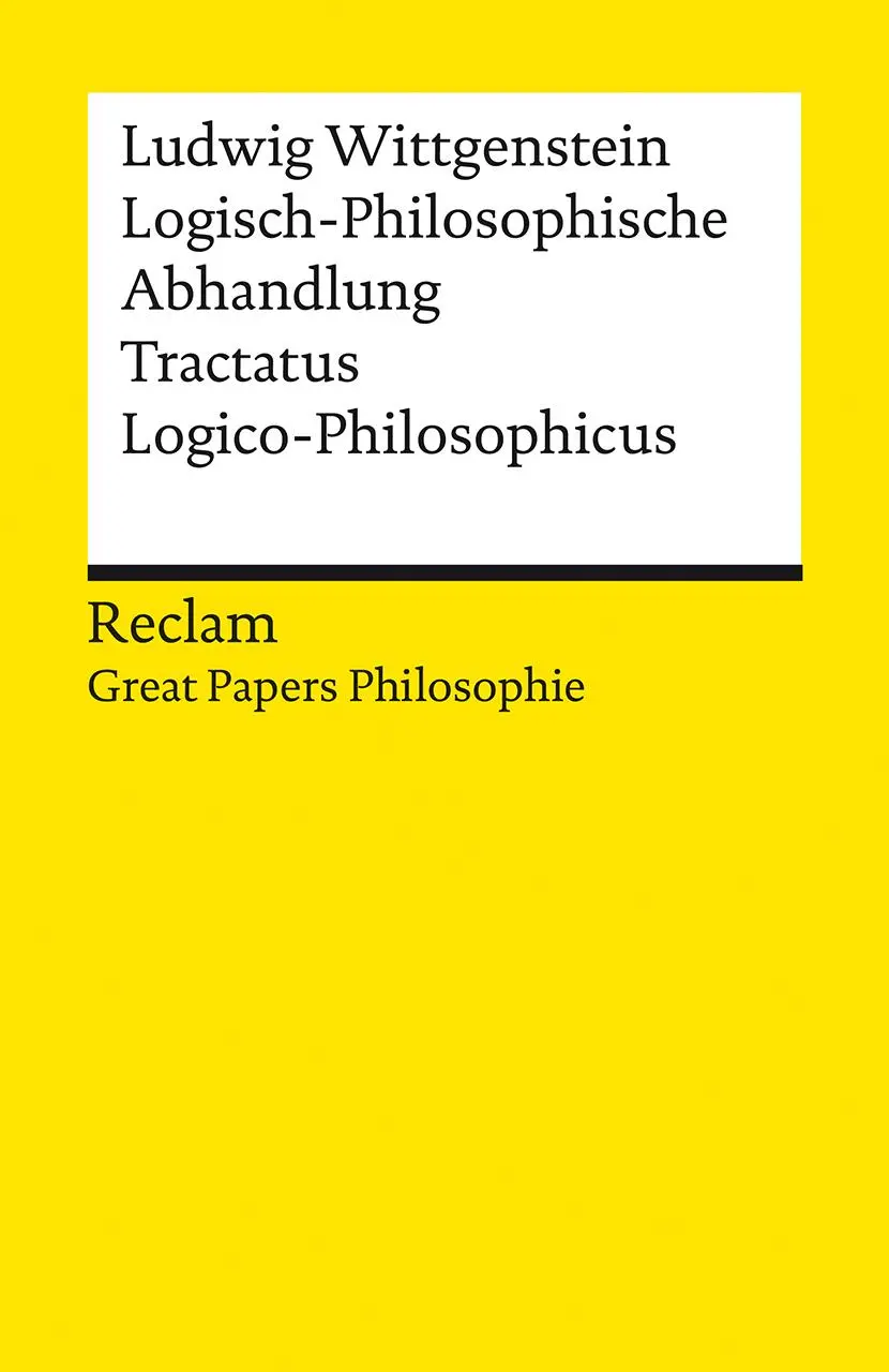 Cover: 9783150142462 | Logisch-Philosophische Abhandlung. Tractatus Logico-Philosophicus....
