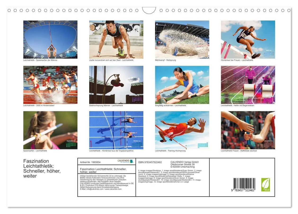 Bild: 9783457522462 | Faszination Leichtathletik: Schneller, höher, weiter (Wandkalender...