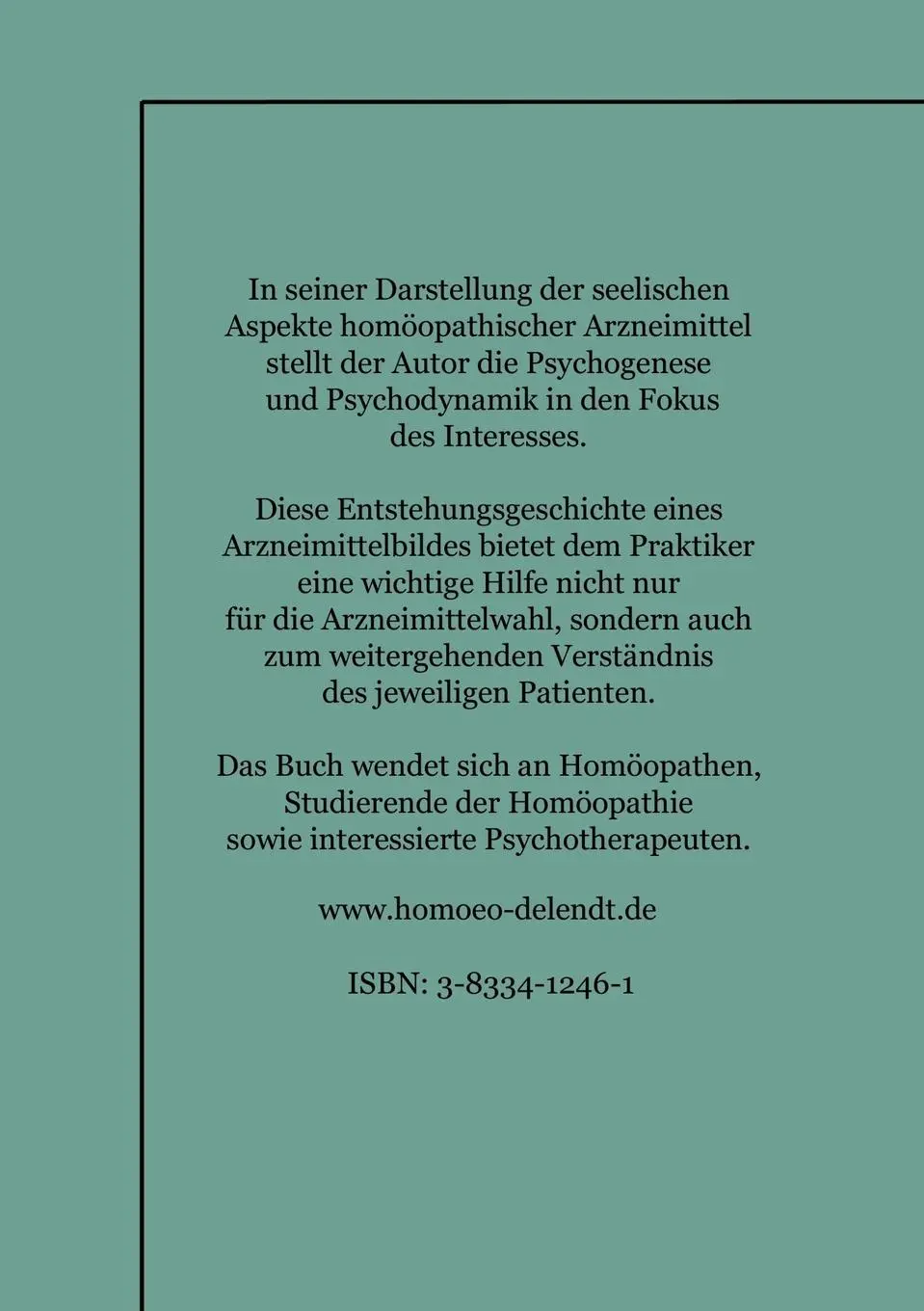 Rückseite: 9783833412462 | Psychodynamik Homöopathischer Arzneimittelbilder | Dieter Elendt