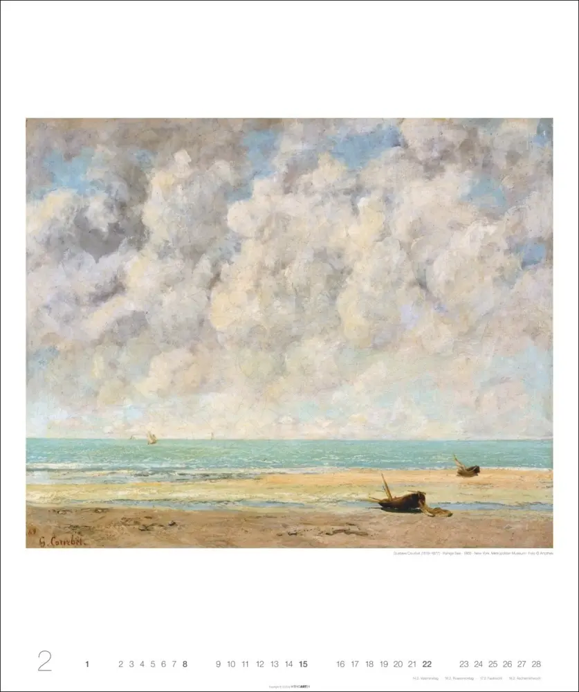 Bild: 9783839902462 | Die schönsten Meereslandschaften Kalender 2026 | Courbet | Kalender