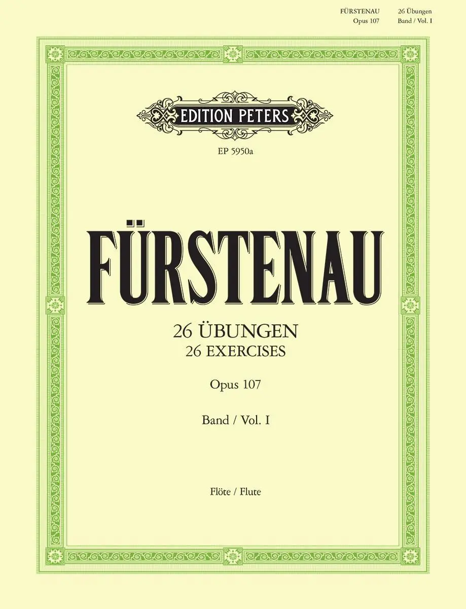 Cover: 9790014042462 | 26 Exercises Op. 107 for Flute | Nos. 1-14 (Sharp Keys) | Fürstenau