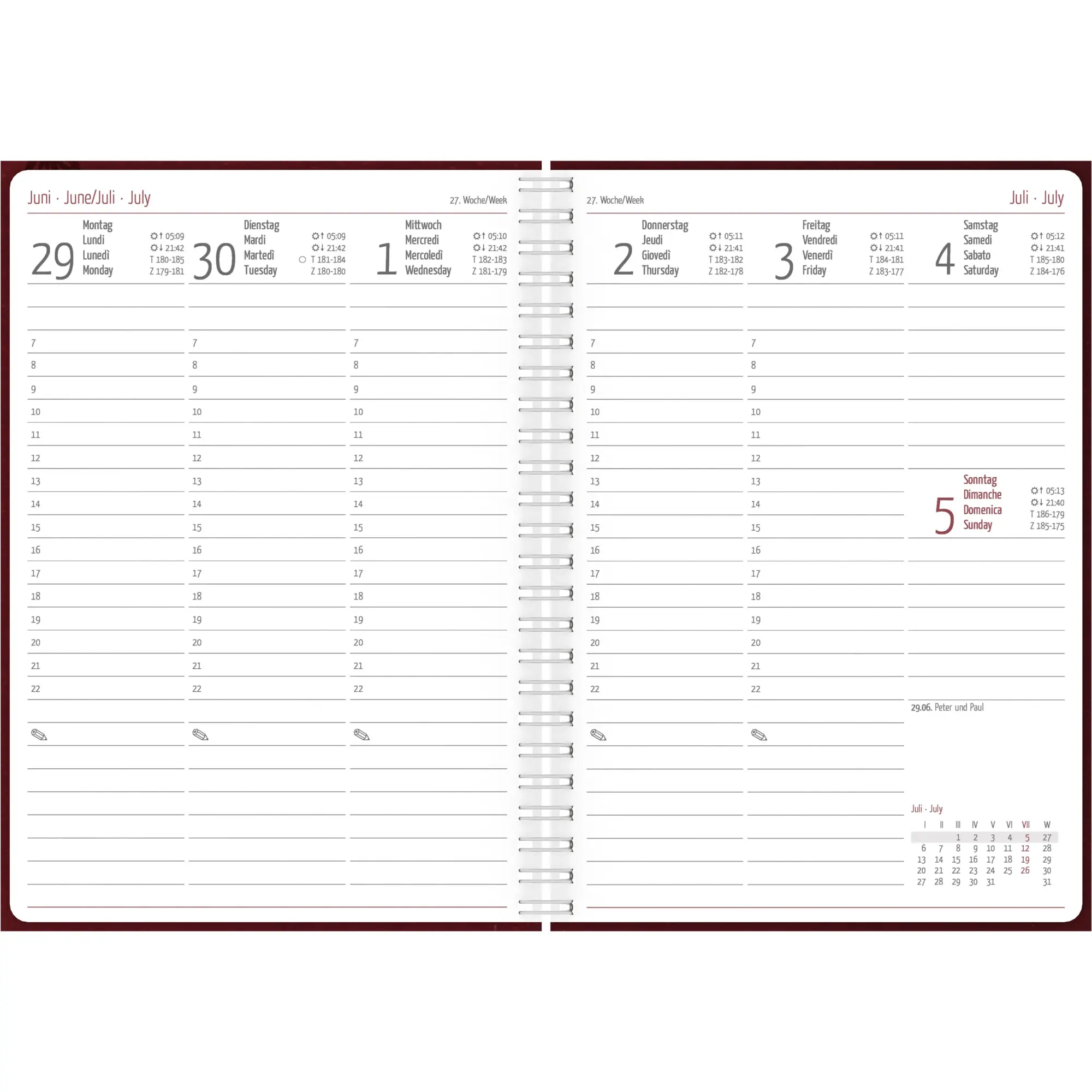 Bild: 4069095002562 | Wochenplaner Nature Line Flower 2026 - Taschen-Kalender A5 - 1...