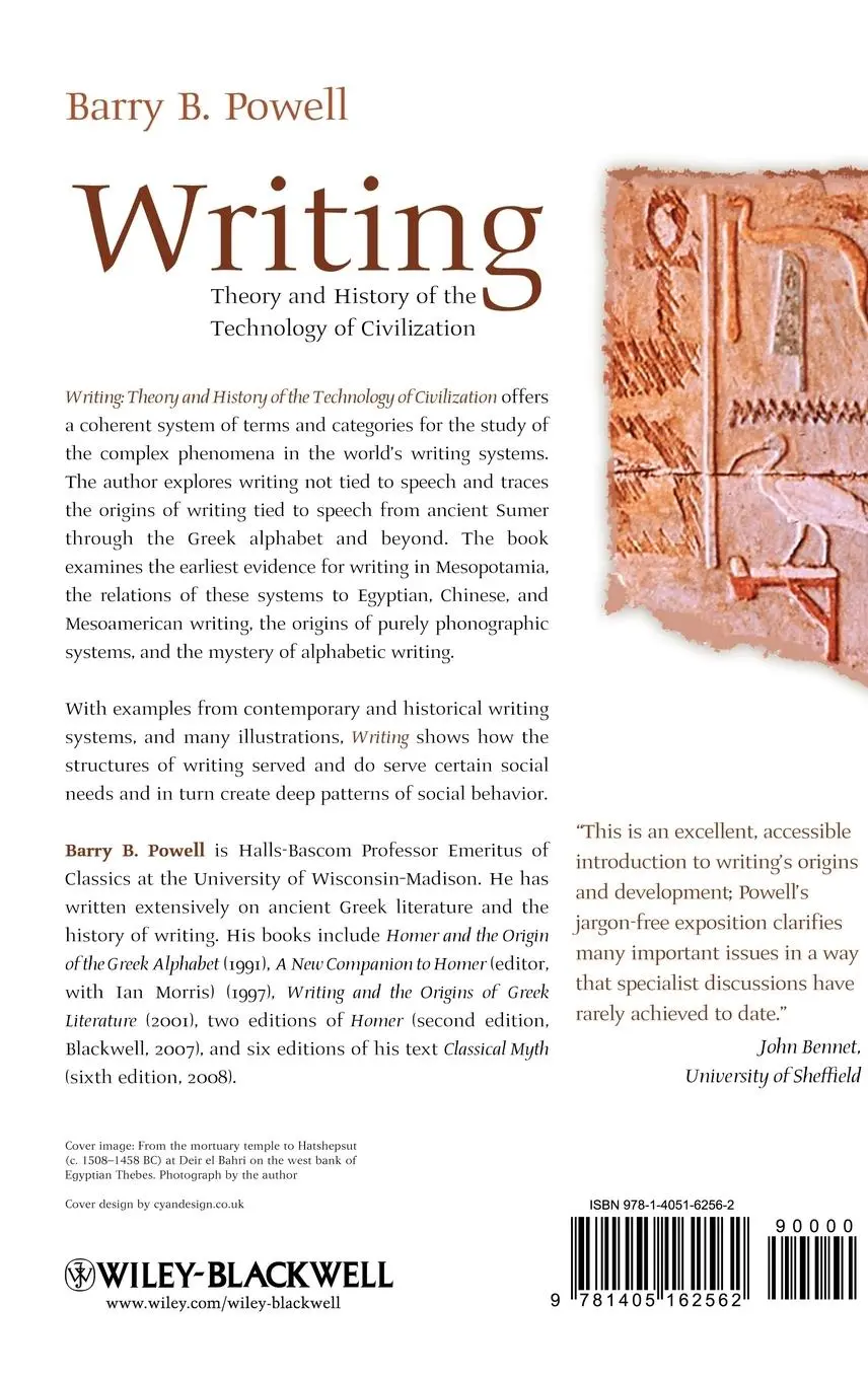 Rückseite: 9781405162562 | Writing C | Barry B Powell | Buch | 298 S. | Englisch | 2009 | Wiley