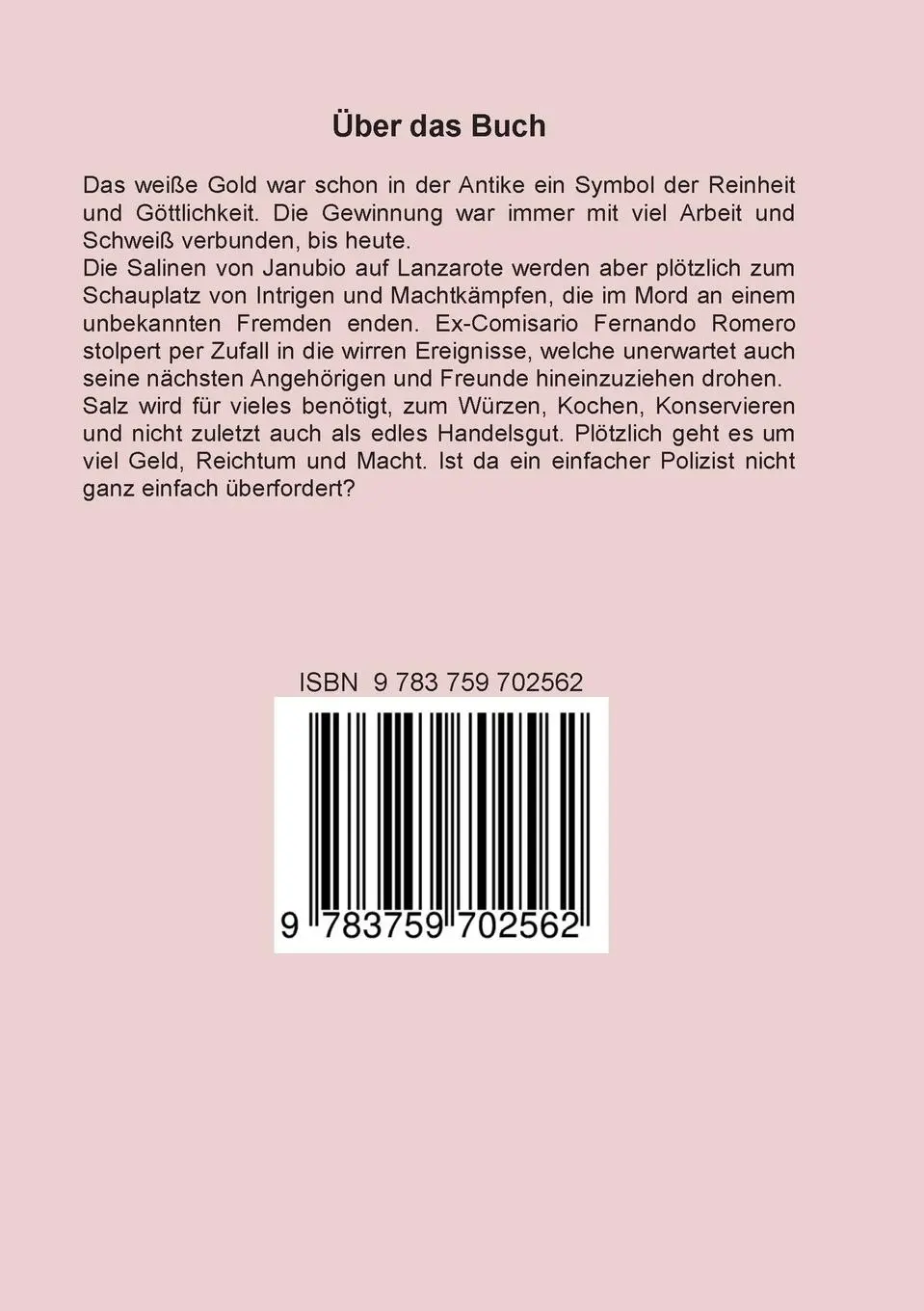 Rückseite: 9783759702562 | Salz | der Insel | Peter Greminger | Taschenbuch | Lanzarotekrimi