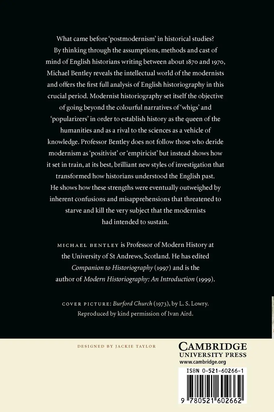 Rückseite: 9780521602662 | Modernizing England's Past | Michael Bentley | Taschenbuch | Englisch