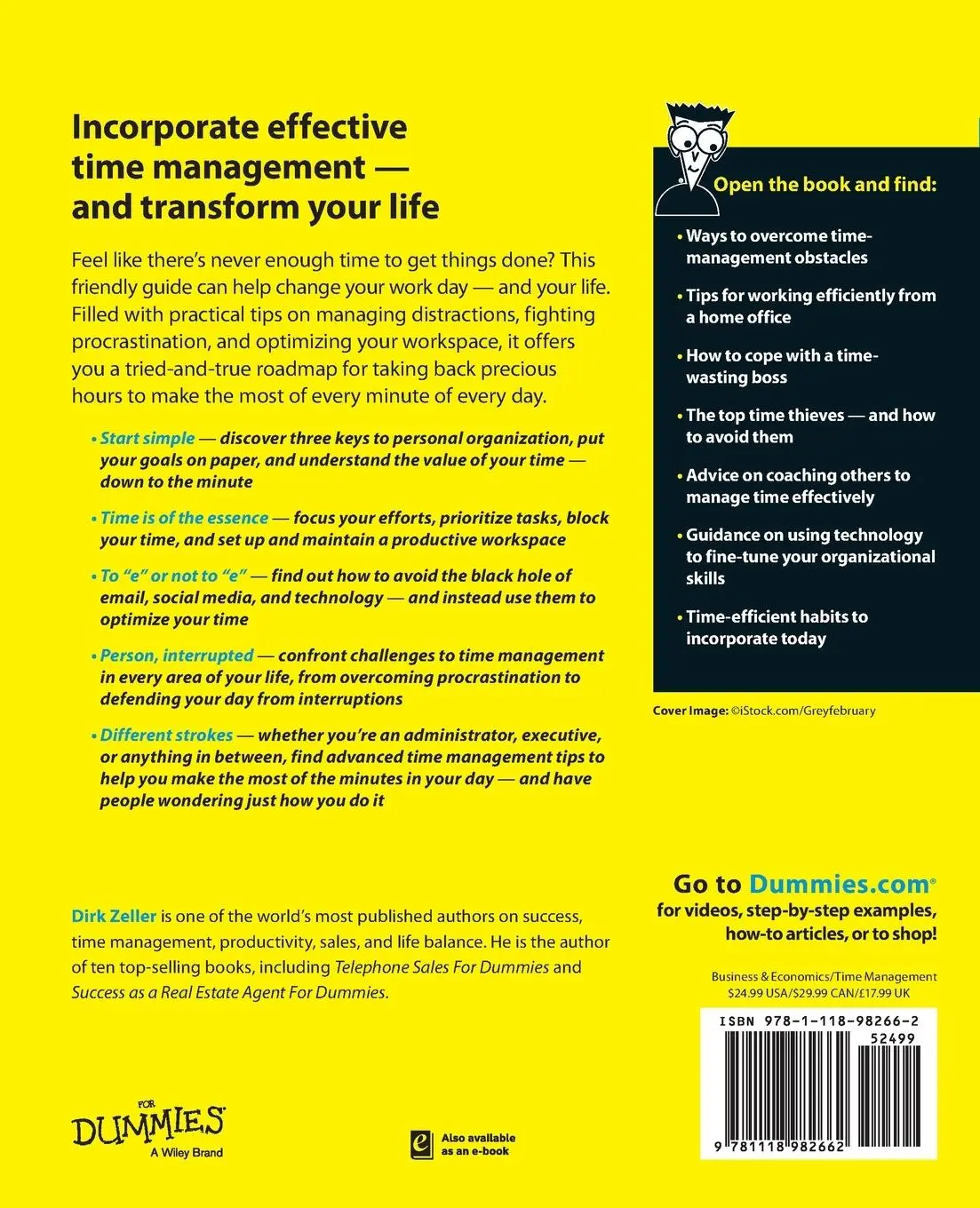 Rückseite: 9781118982662 | Successful Time Management for Dummies | Dirk Zeller | Taschenbuch
