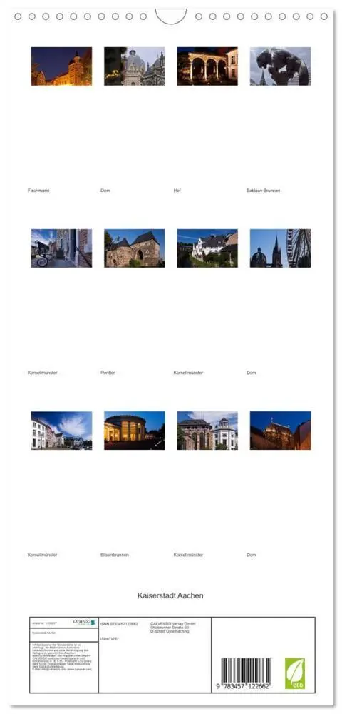 Bild: 9783457122662 | Familienplaner 2025 - Kaiserstadt Aachen mit 5 Spalten...