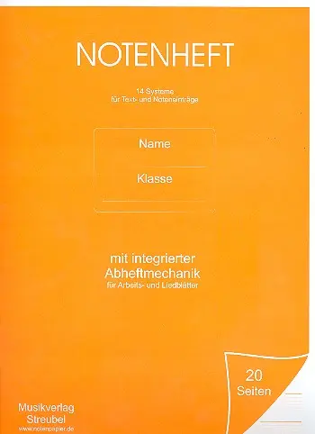 Cover: 9990001022662 | Notenheft 14 Systeme Din A4 hoch mit integrierter Abheftmechanik...
