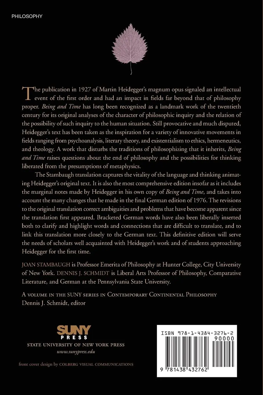 Rückseite: 9781438432762 | Being and Time | Martin Heidegger | Taschenbuch | Englisch | 2010