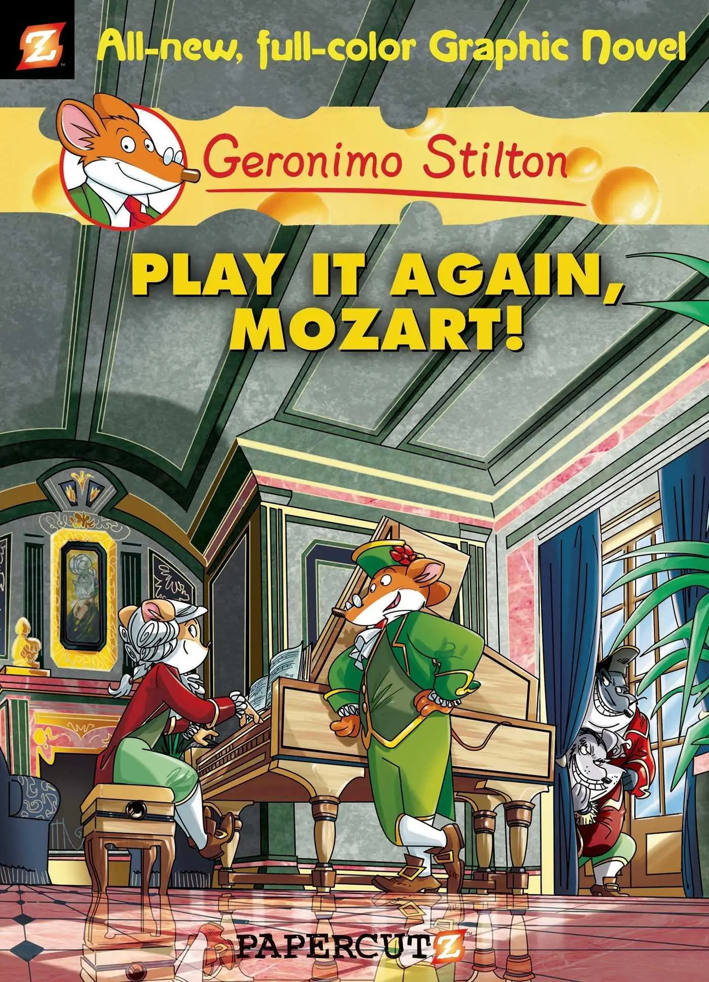Cover: 9781597072762 | Geronimo Stilton Graphic Novels #8 | Play It Again, Mozart! | Stilton