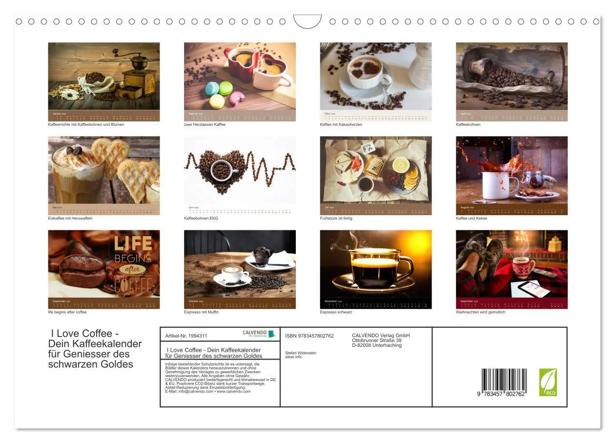 Bild: 9783457802762 | I Love Coffee - Dein Kaffeekalender für Geniesser des schwarzen...