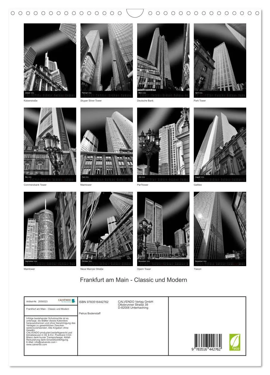 Bild: 9783516442762 | Frankfurt am Main - Classic und Modern (Wandkalender 2026 DIN A3...