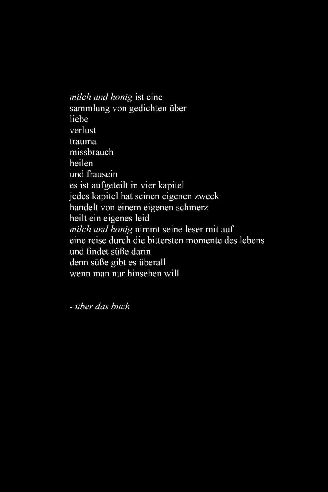 Bild: 9783957612762 | milk and honey - milch und honig | Rupi Kaur | Taschenbuch | 208 S.