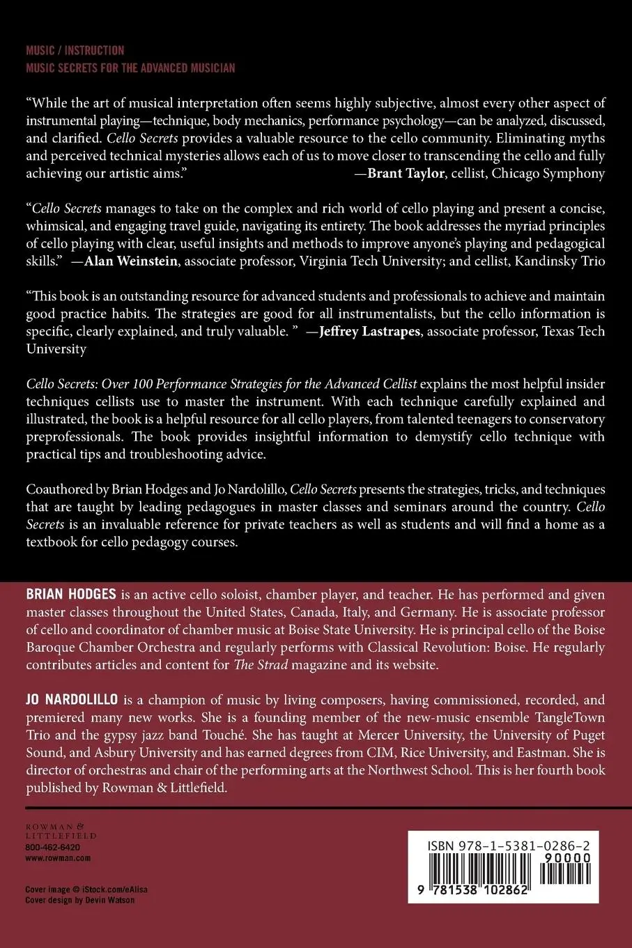 Rückseite: 9781538102862 | Cello Secrets | Brian Hodges (u. a.) | Taschenbuch | Englisch | 2018