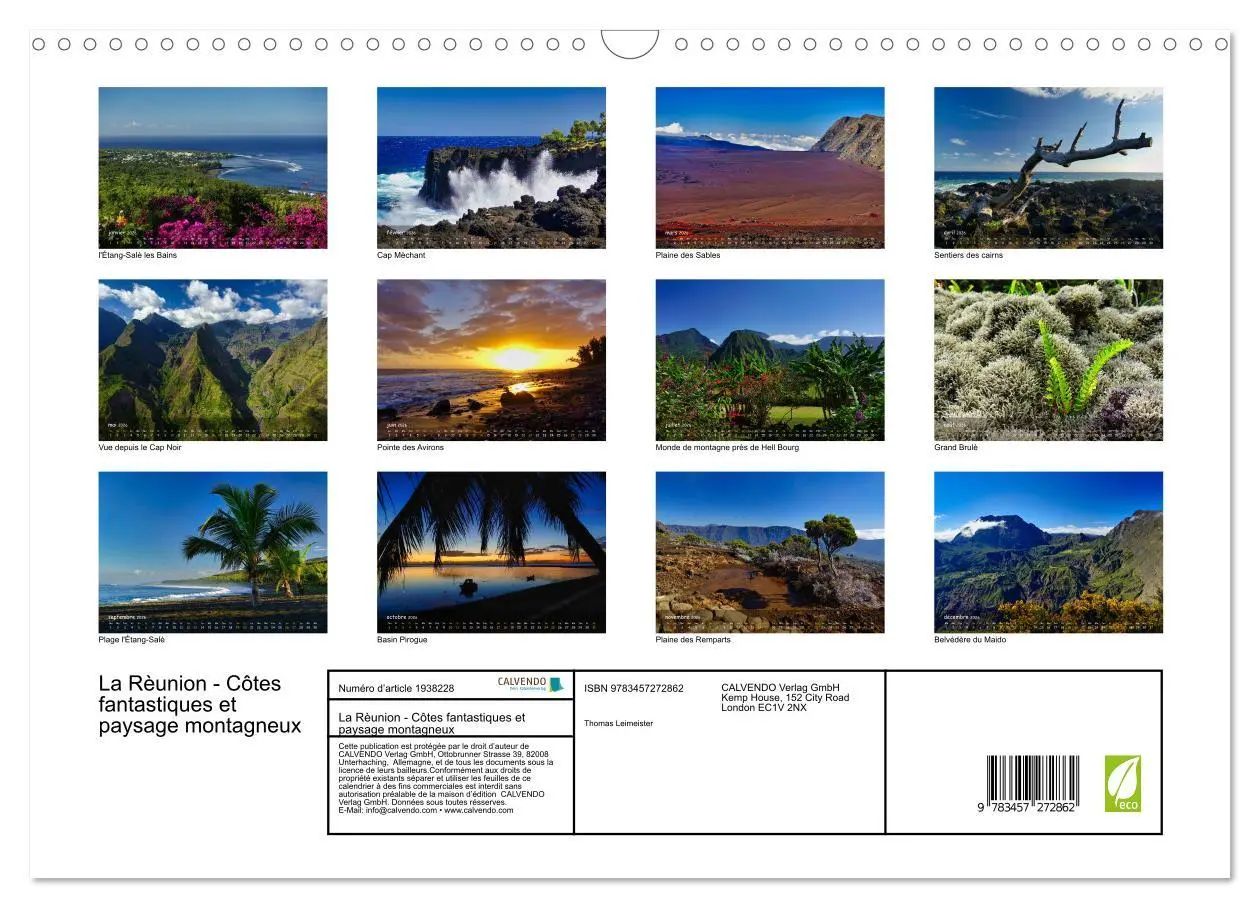 Bild: 9783457272862 | La Rèunion - Côtes fantastiques et paysage montagneux (Calendrier...