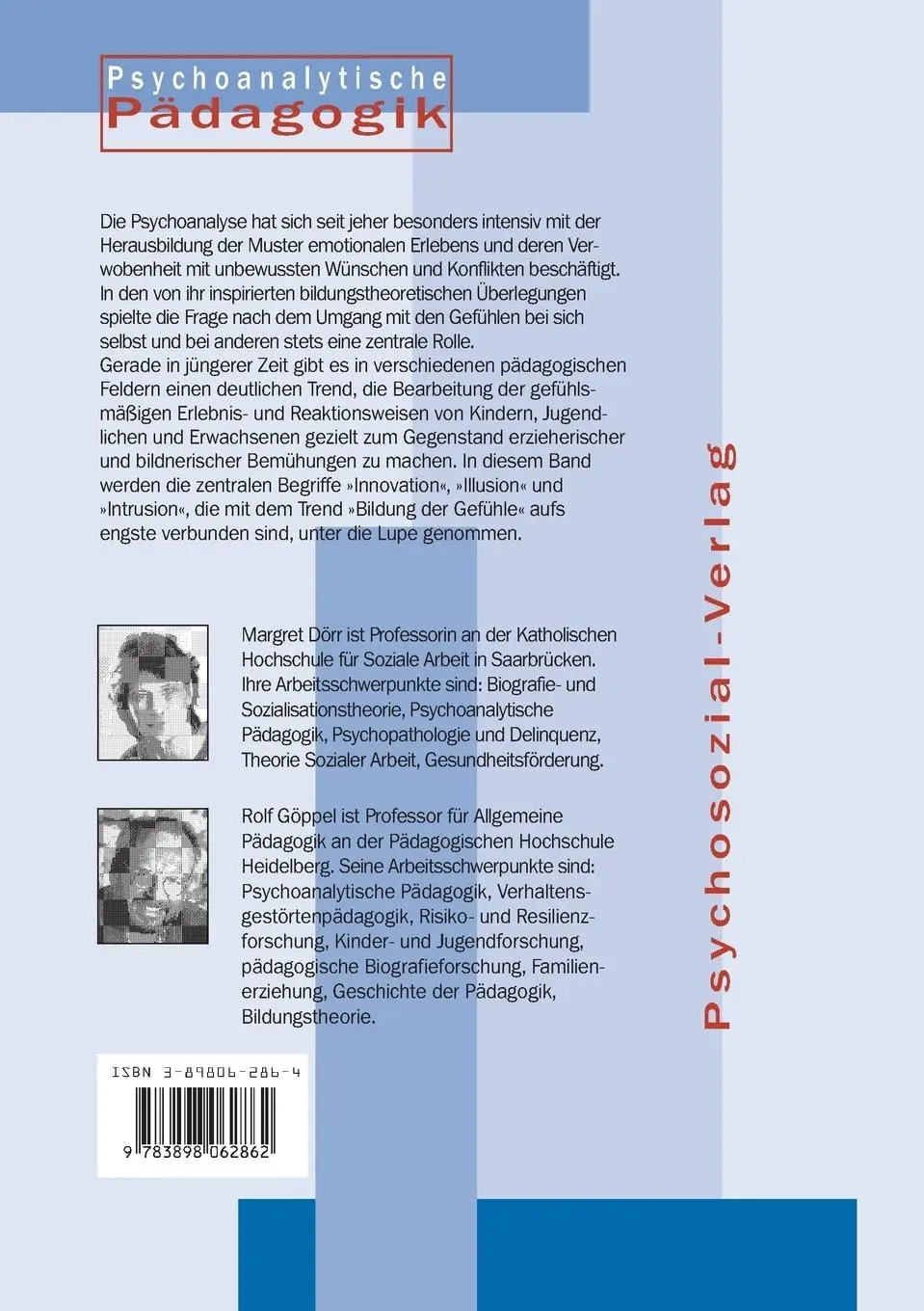 Rückseite: 9783898062862 | Bildung der Gefühle | Margret Dörr (u. a.) | Taschenbuch | 266 S.