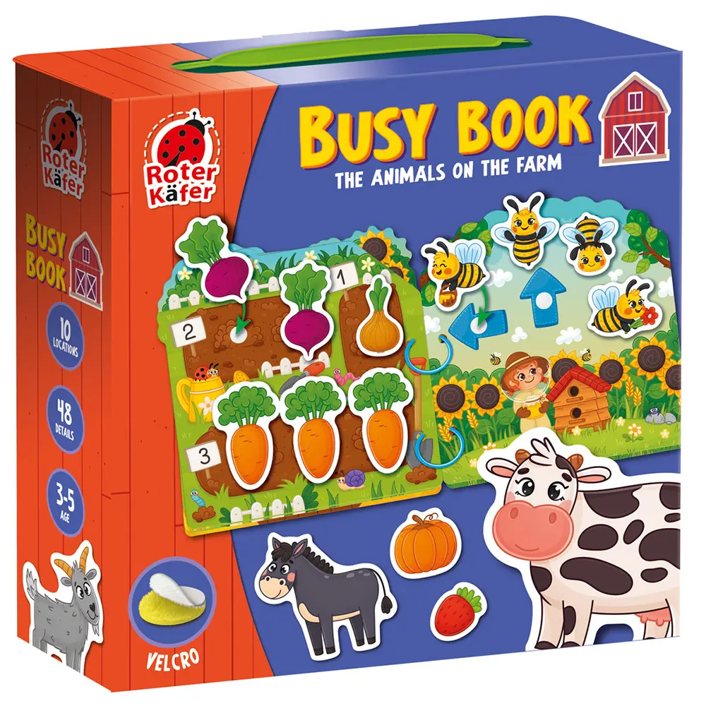 Cover: 5903858962962 | Lernspiel Roter Käfer Busy Book mit Klettverschluss Tiere auf dem...