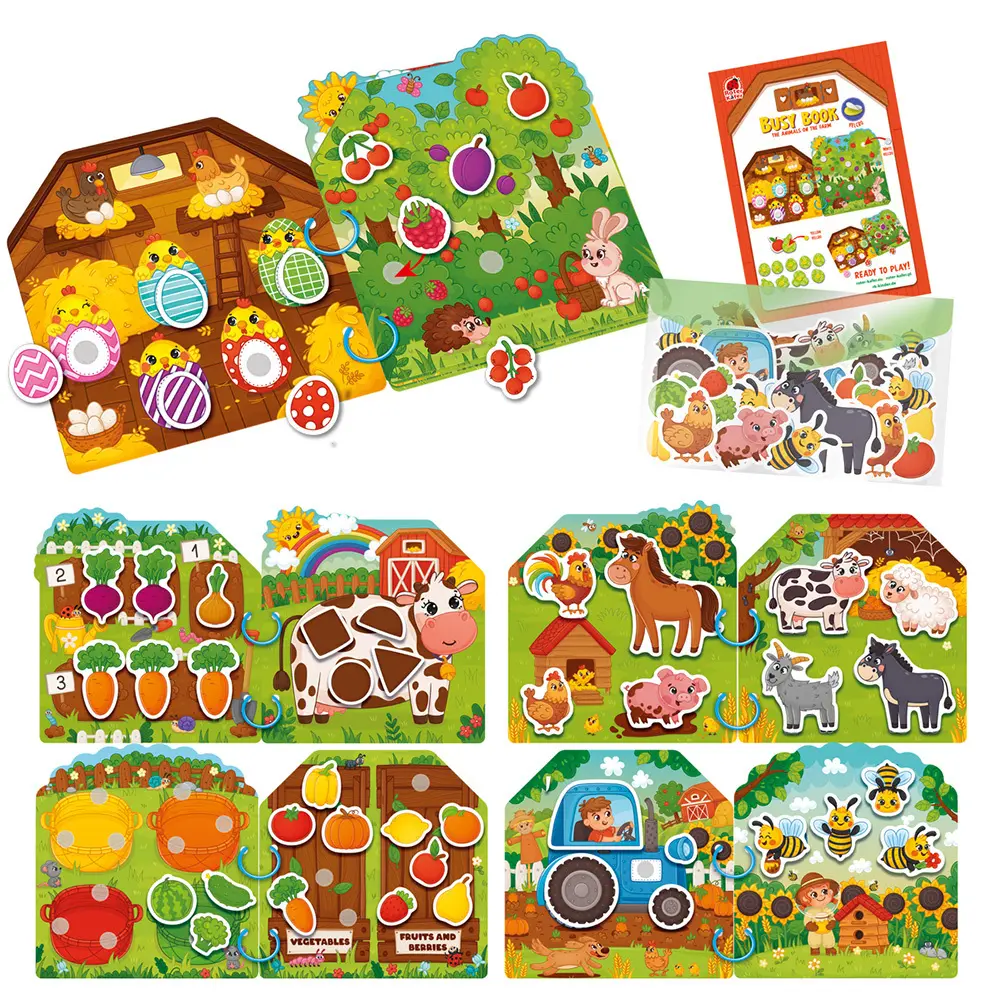 Bild: 5903858962962 | Lernspiel Roter Käfer Busy Book mit Klettverschluss Tiere auf dem...