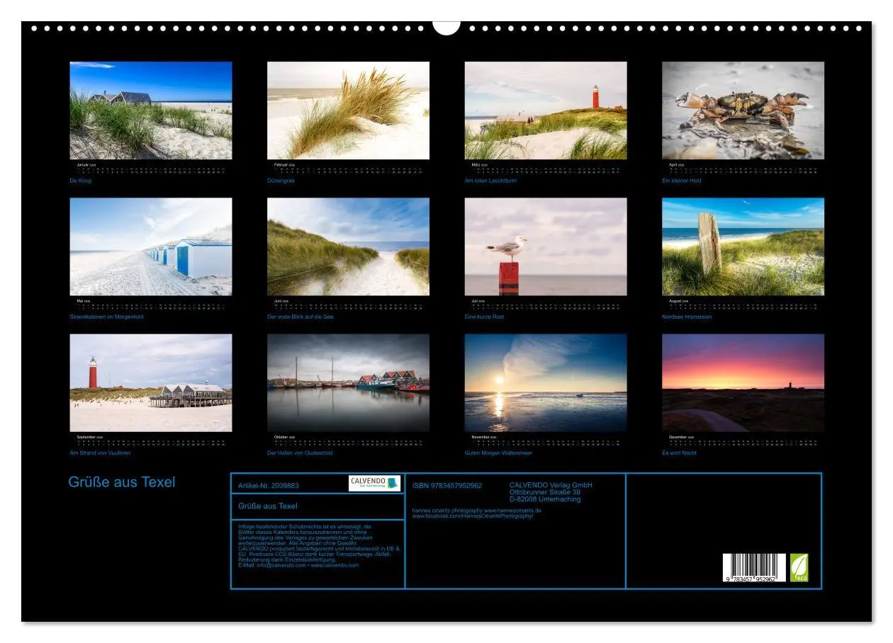 Bild: 9783457952962 | Grüße aus Texel (Wandkalender 2026 DIN A2 quer), CALVENDO...
