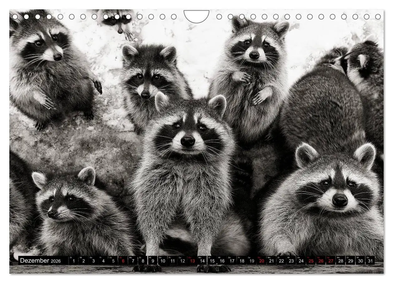 Bild: 9783516042962 | Waschbären - Maskierte Gauner (Wandkalender 2026 DIN A4 quer),...