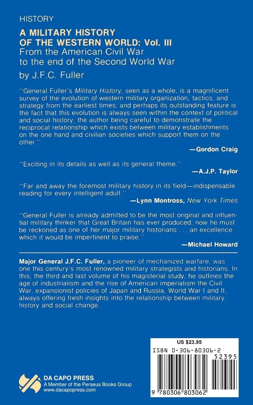 Rückseite: 9780306803062 | A Military History of the Western World, Vol. III | J. F. C. Fuller