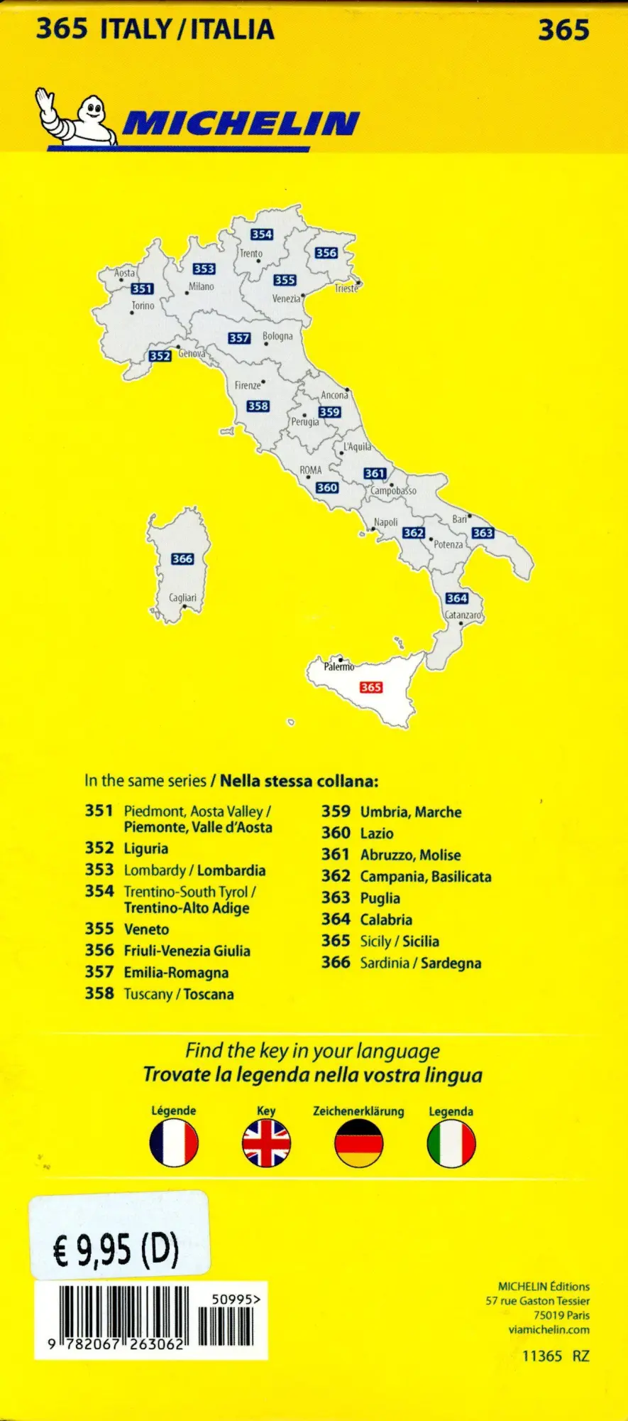 Bild: 9782067263062 | Michelin Sizilien | Map | (Land-)Karte | Michelin-Karten | 1 S. | 2024