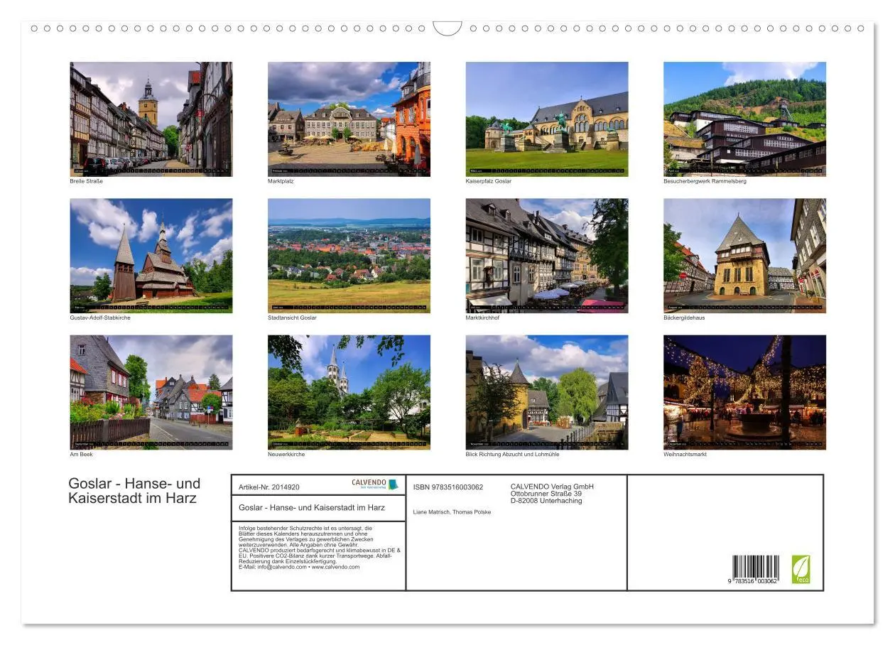 Bild: 9783516003062 | Goslar - Hanse- und Kaiserstadt im Harz (Wandkalender 2026 DIN A2...