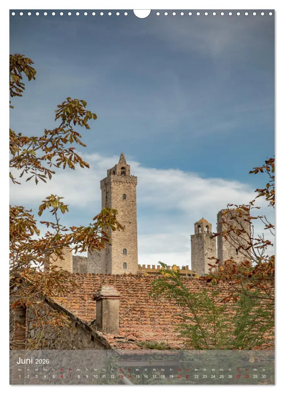 Bild: 9783516243062 | San Gimignano - Stadt der Türme (Wandkalender 2026 DIN A3 hoch),...