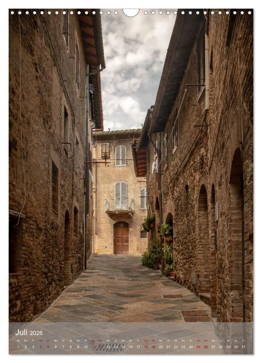 Bild: 9783516243062 | San Gimignano - Stadt der Türme (Wandkalender 2026 DIN A3 hoch),...