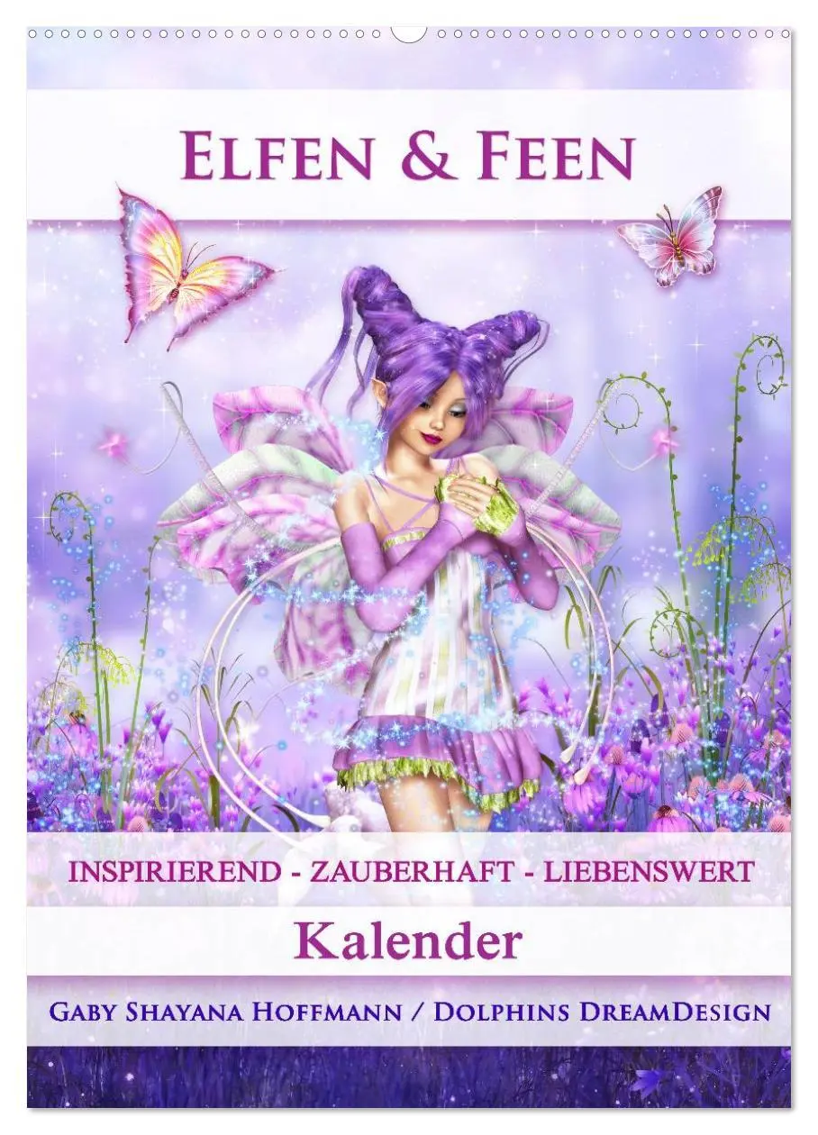 Cover: 9783516483062 | Elfen &amp; Feen - Kalender (Wandkalender 2026 DIN A2 hoch), CALVENDO...