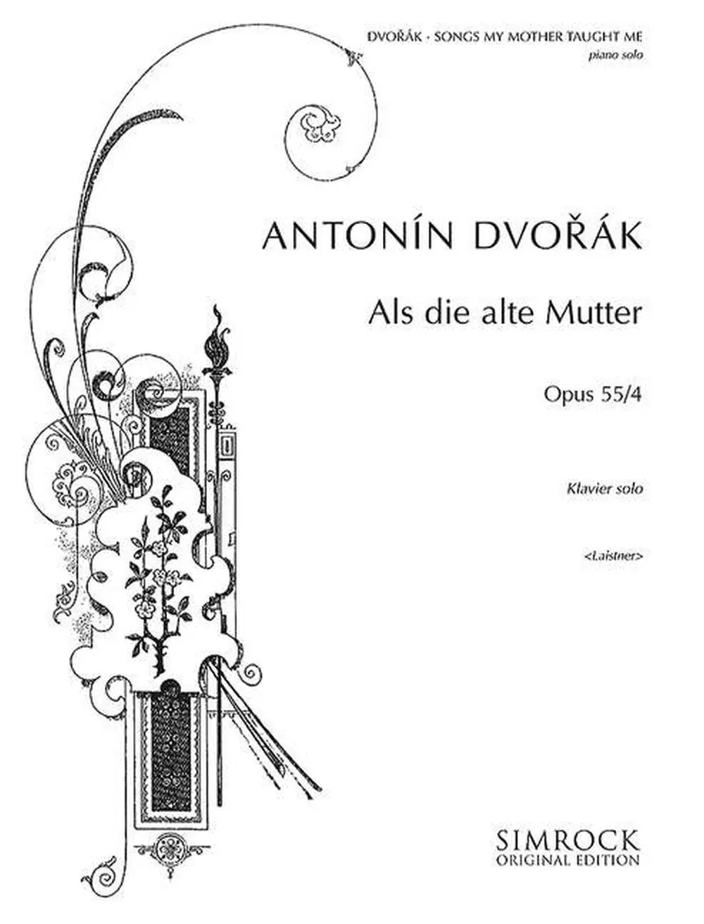 Cover: 9790221103062 | Songs My Mother Taught Me op. 55-4 | From the Gipsy Melodies | Buch