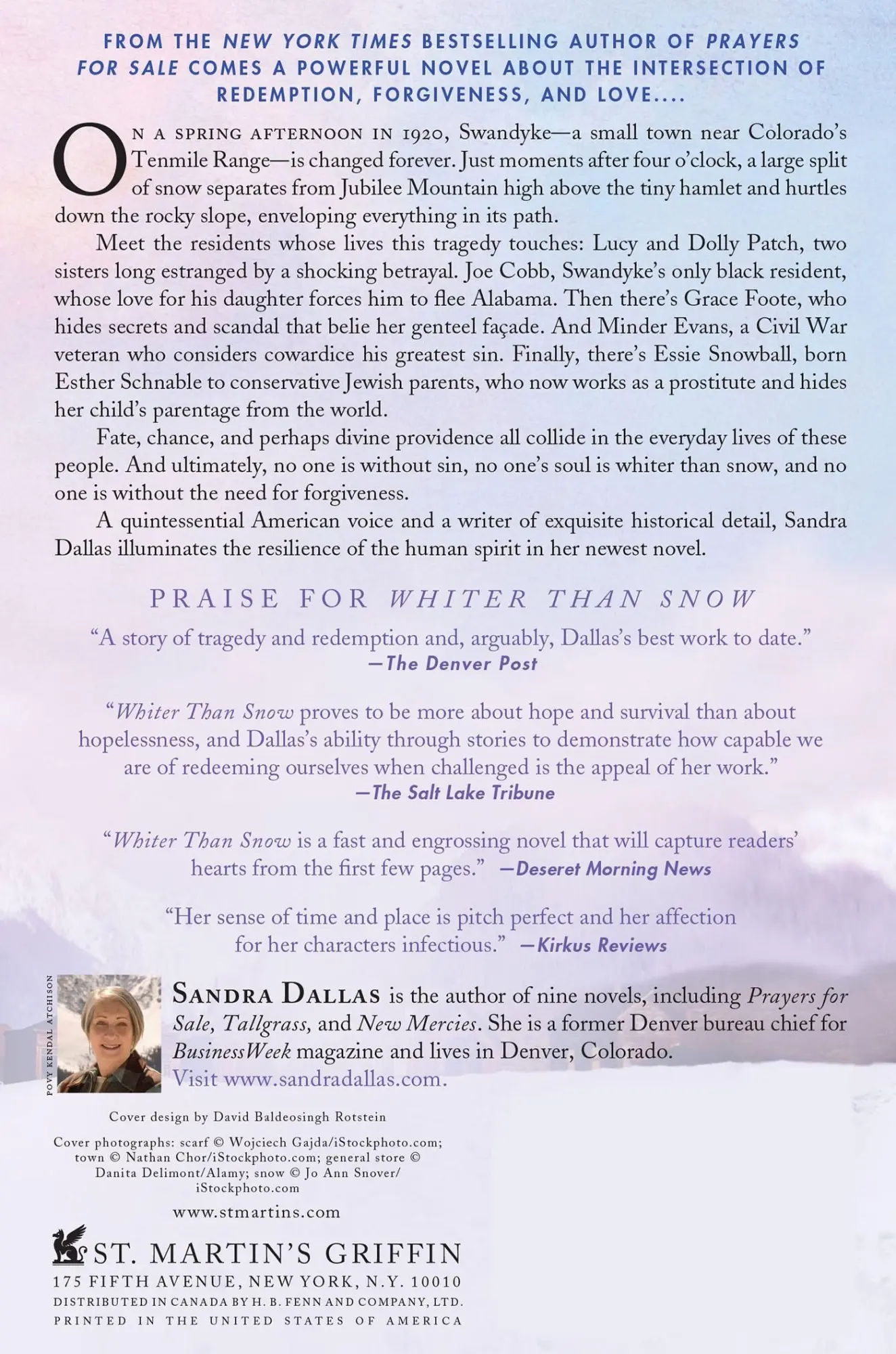 Rückseite: 9780312663162 | Whiter Than Snow | Sandra Dallas | Taschenbuch | Englisch | 2011