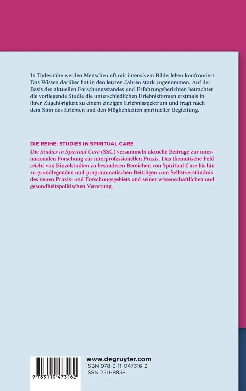 Rückseite: 9783110473162 | Sinnereignisse in Todesnähe | Simon Peng-Keller | Buch | VIII | 2017