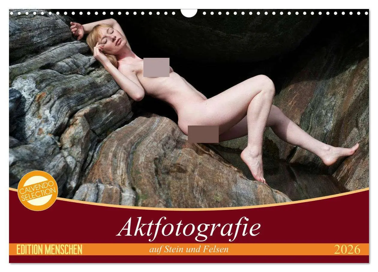 Cover: 9783516233162 | Aktfotografie auf Stein und Felsen (Wandkalender 2026 DIN A3 quer),...