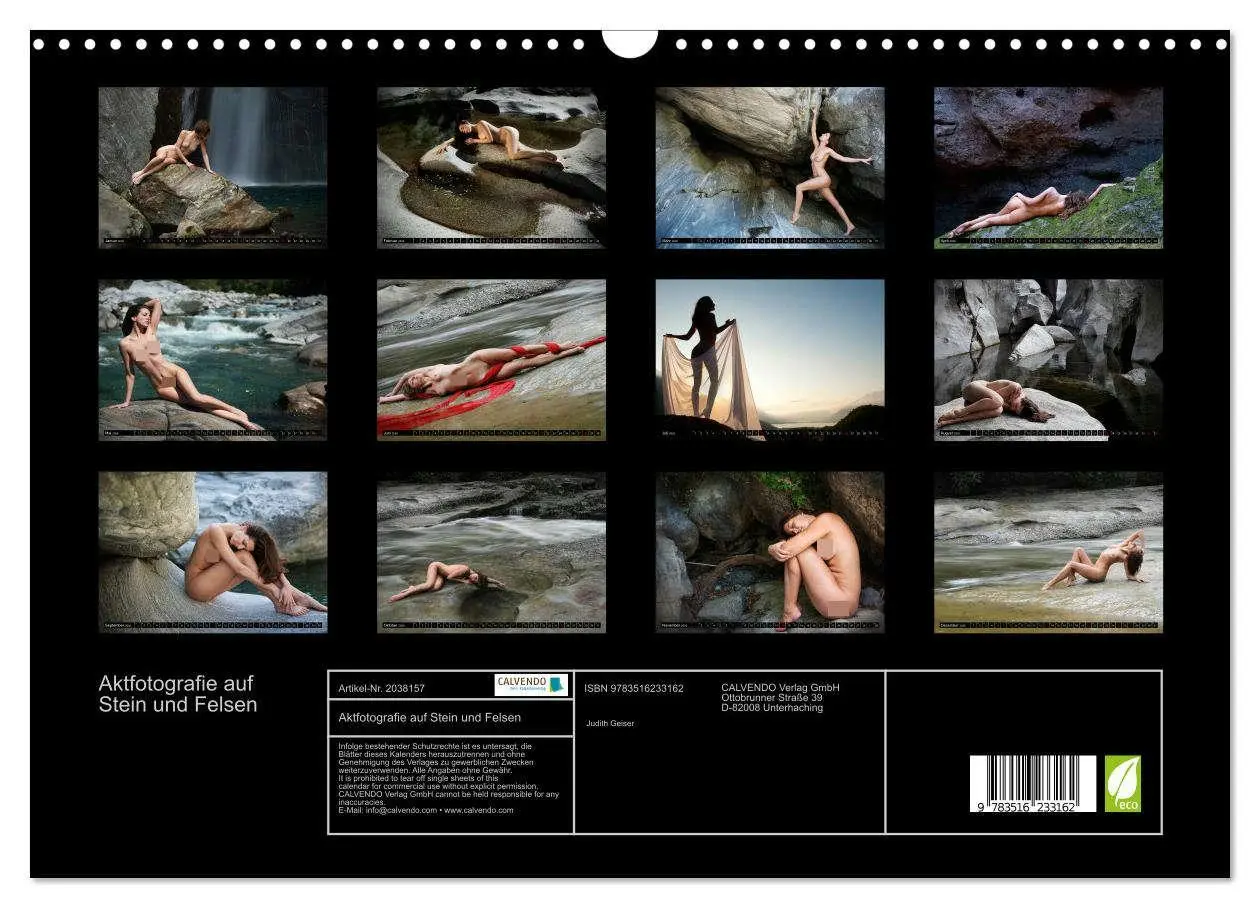 Bild: 9783516233162 | Aktfotografie auf Stein und Felsen (Wandkalender 2026 DIN A3 quer),...