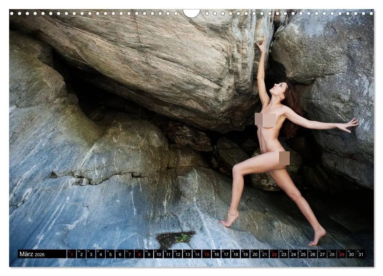 Bild: 9783516233162 | Aktfotografie auf Stein und Felsen (Wandkalender 2026 DIN A3 quer),...