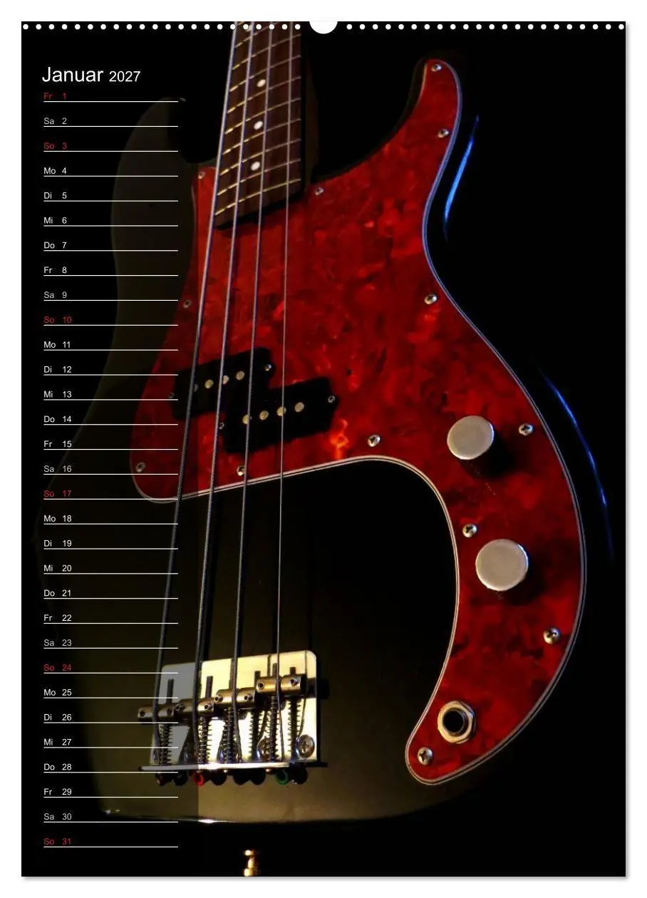 Bild: 9783594143162 | ROCKGITARREN in Szene gesetzt / Geburtstagskalender (hochwertiger...