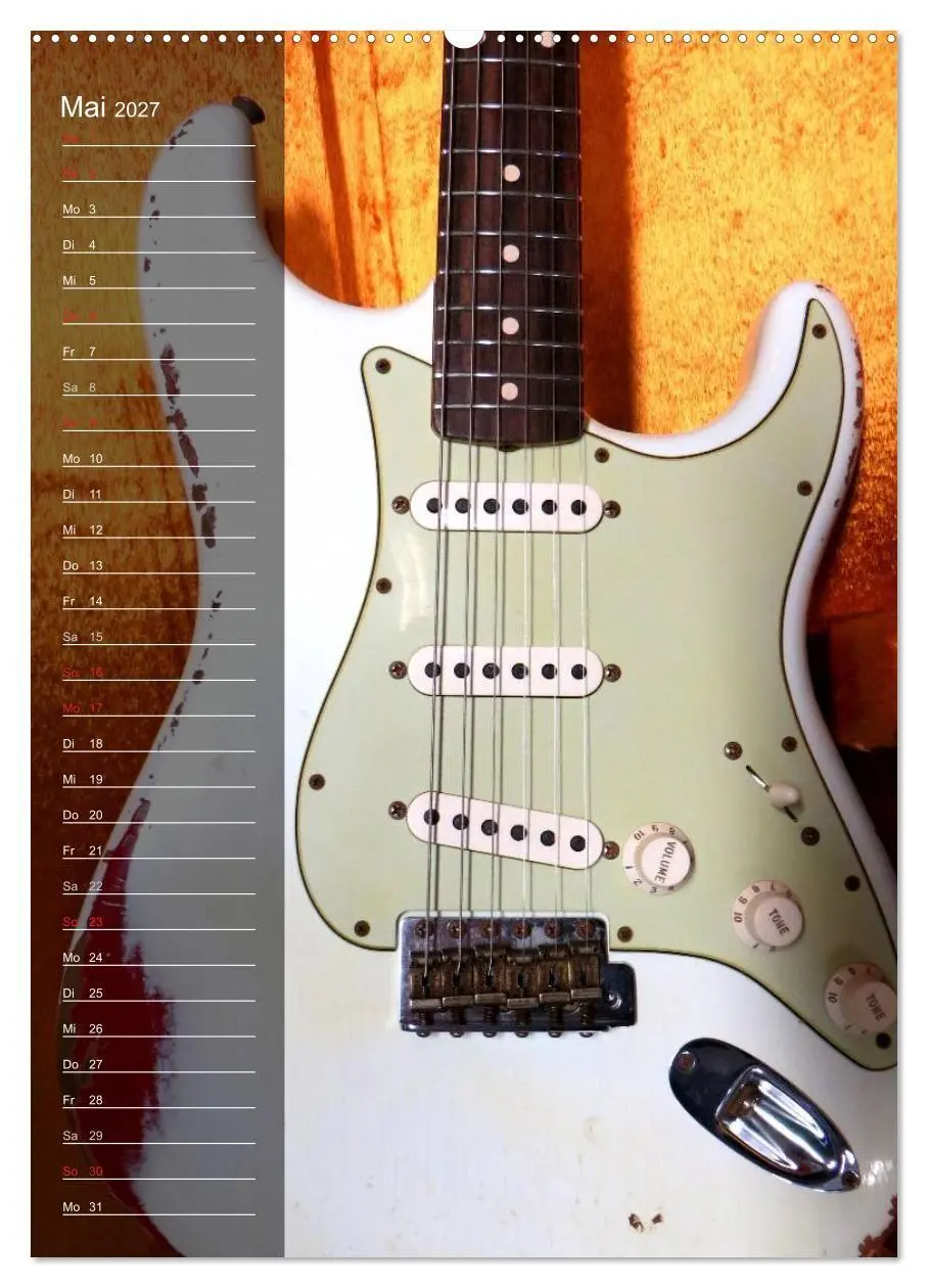 Bild: 9783594143162 | ROCKGITARREN in Szene gesetzt / Geburtstagskalender (hochwertiger...