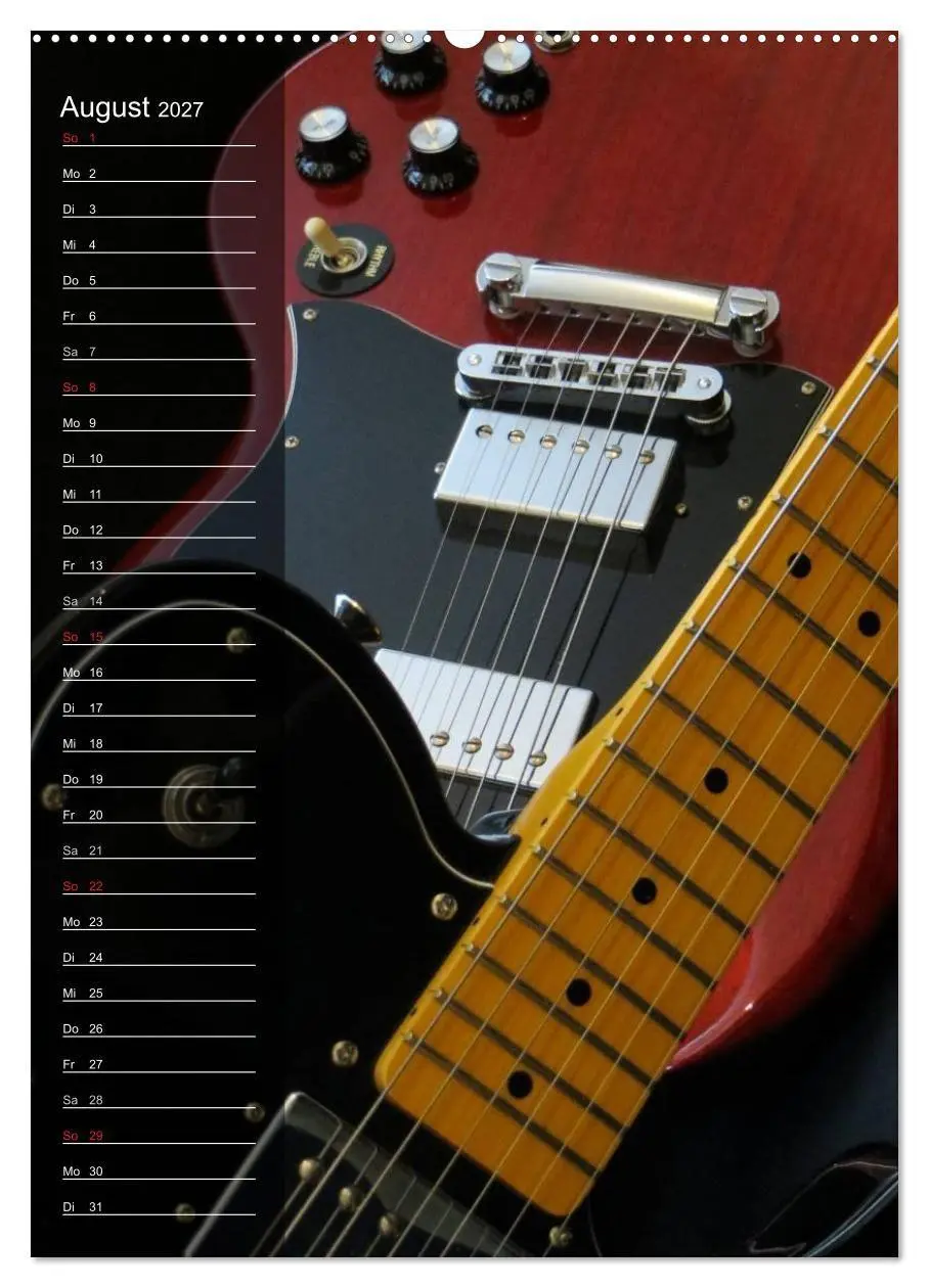 Bild: 9783594143162 | ROCKGITARREN in Szene gesetzt / Geburtstagskalender (hochwertiger...