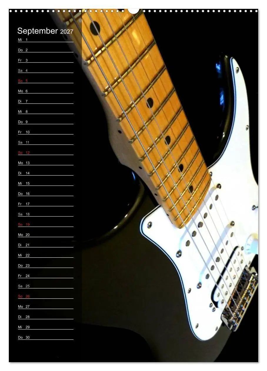 Bild: 9783594143162 | ROCKGITARREN in Szene gesetzt / Geburtstagskalender (hochwertiger...