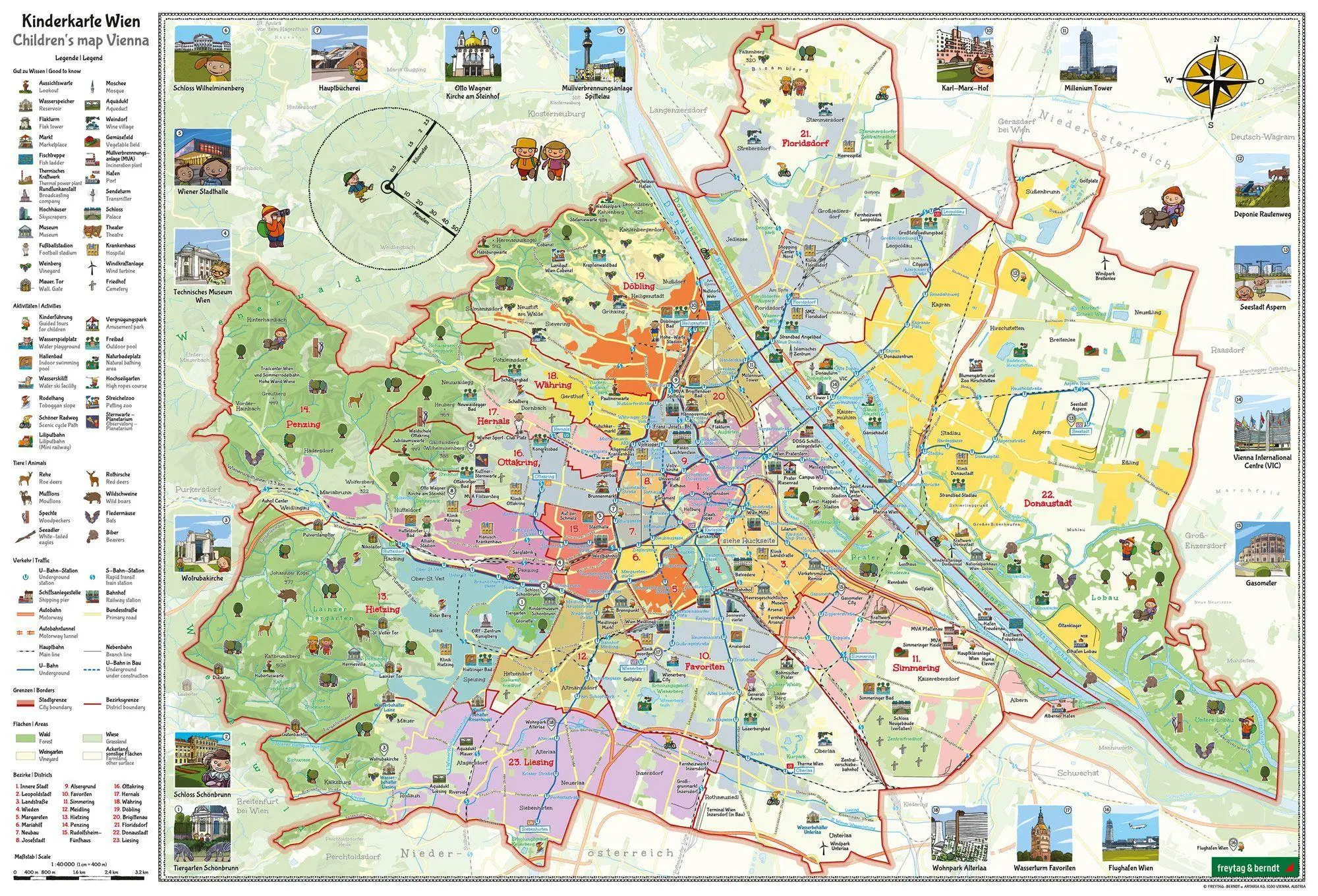 Bild: 9783707923162 | freytag &amp; berndt Stadtplan Kinderkarte Wien 1:40.000 | Fürnhammer