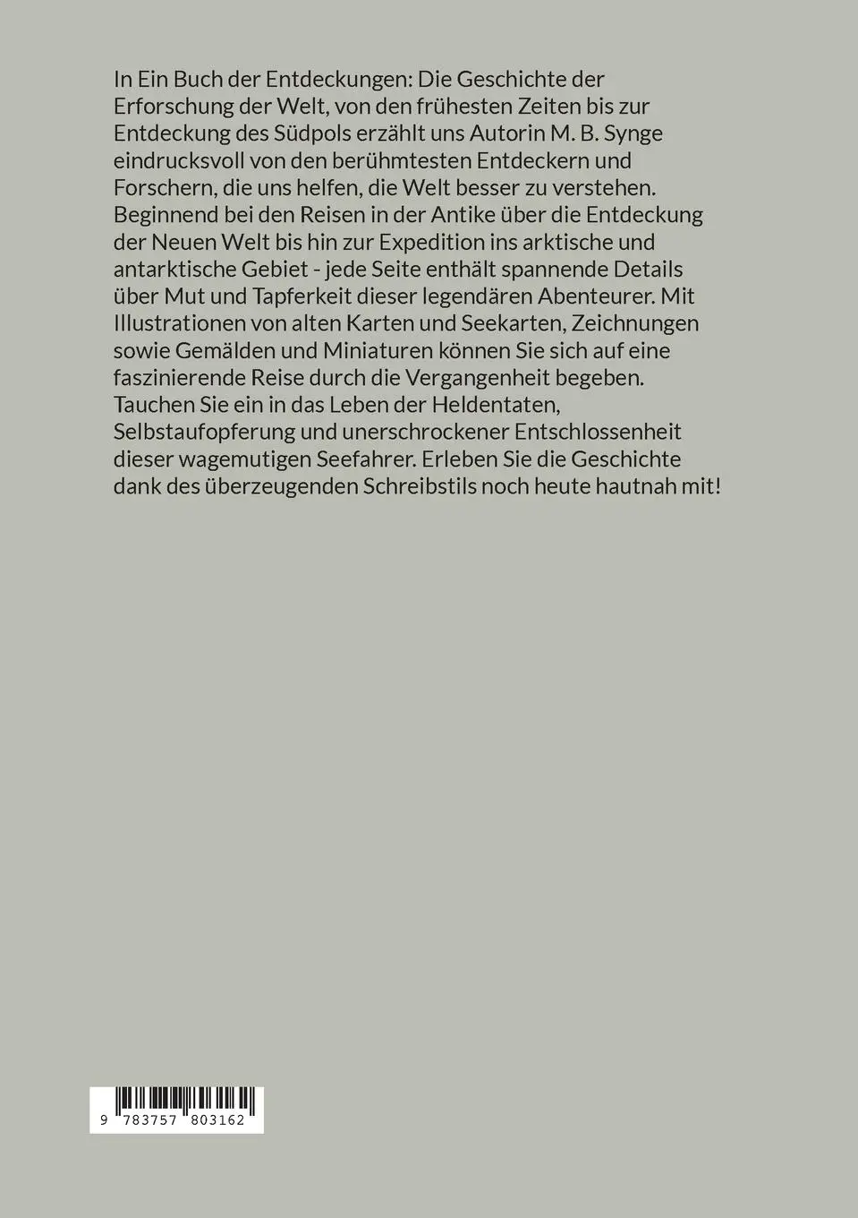 Rückseite: 9783757803162 | Ein Buch der Entdeckungen | M. B. Synge | Taschenbuch | 460 S. | 2023